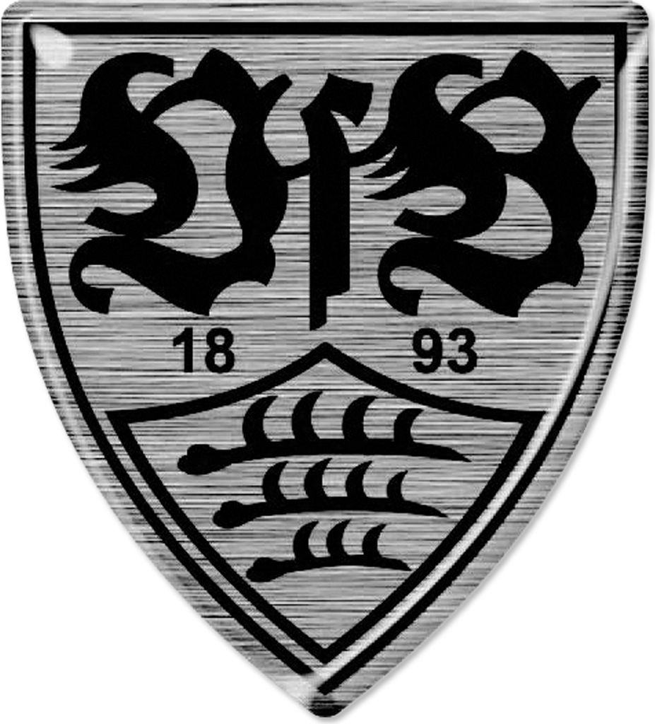 VfB Stuttgart Aufkleber 3D Wappen schwarz Produktbild 