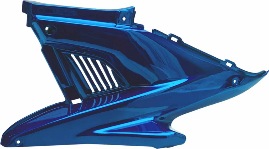 Cache carter moteur bleu en aluminium CNC pour un style racing épuré