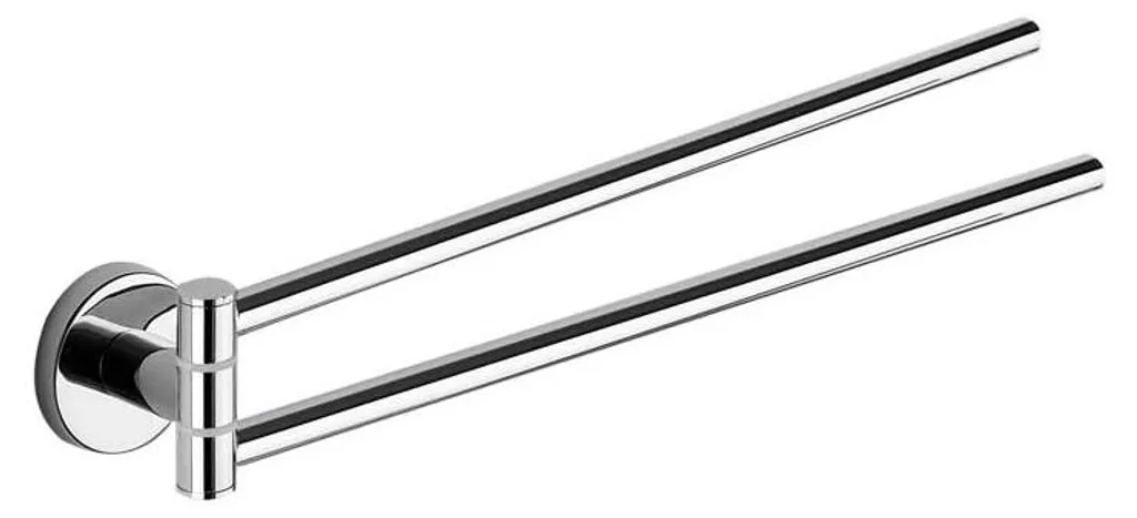 Porte-serviettes articulé en inox brillant - Finition chrome haut de gamme