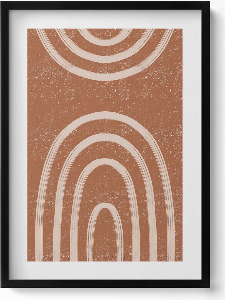 Minimalistischer Stiletto im Boho-Stil– Wandbild mit Rahmen – Gerahmtes Bild – Wanddekoration – 50x70 cm – Schwarz Rahmen