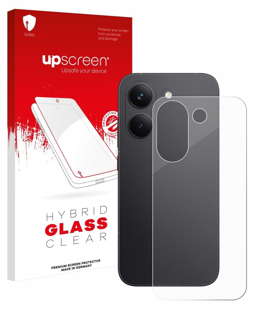 upscreen Schutzglas für Xiaomi Poco X8 Pro (Rückseite) Schutzfolie Panzer Folie Glas Display Schutz klar