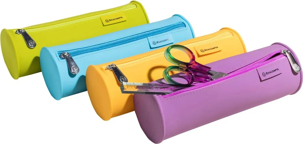 Trousse de Rangement Ronde Silicone POP'N CO - Pack 14 Exacompta Multicolore