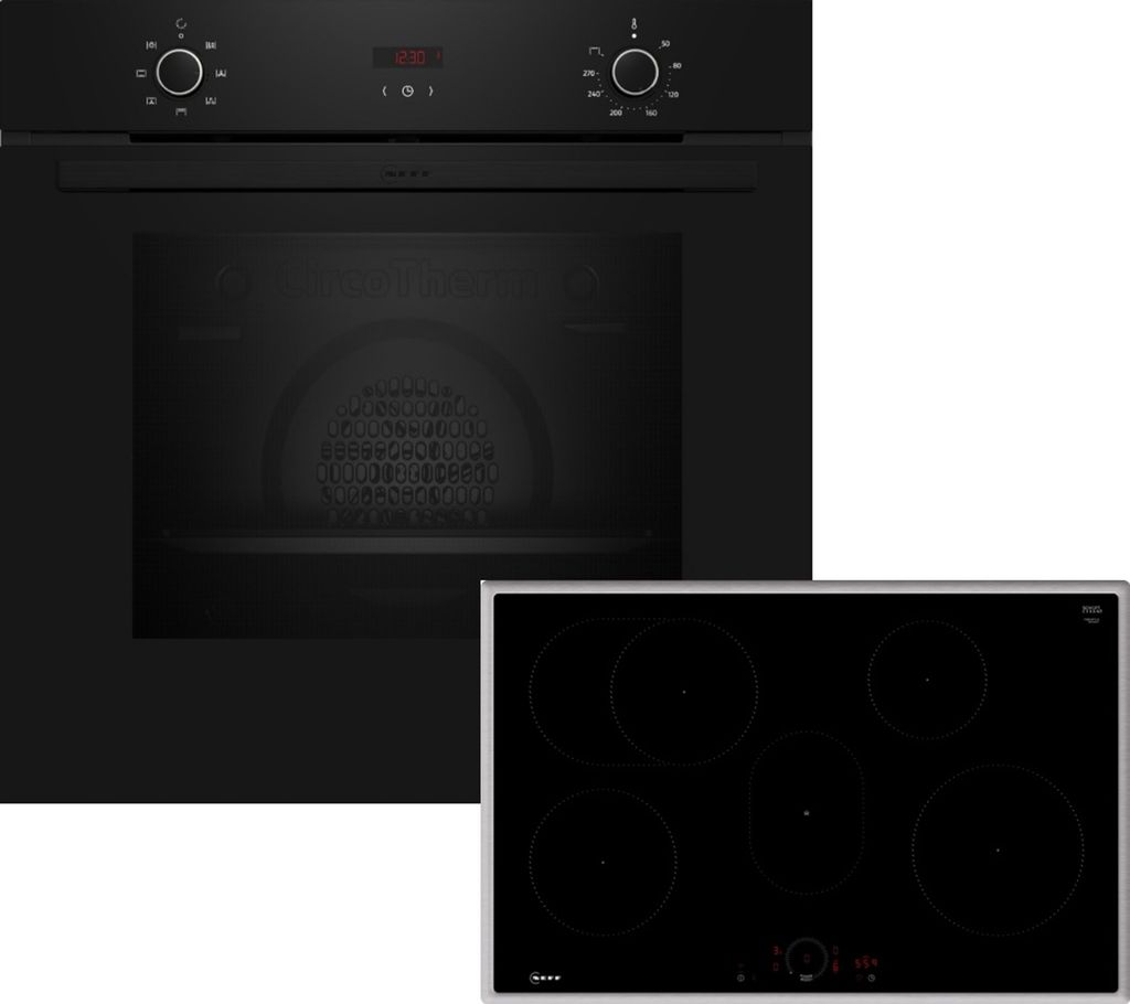 Neff Backofen-Set, Einbau, B1CCC0AK3 + T58SHF1L0, Backofen, Induktionskochfeld, BX38IB0