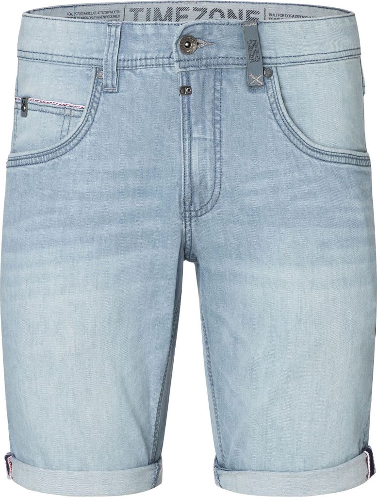 Timezone Jeansshorts mit umgeschlagenem Saum und Logo-Detail Größe: 34W