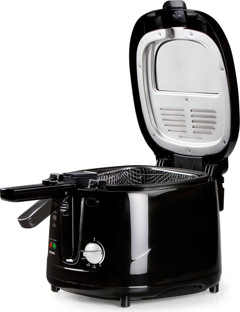 Fritteuse mit Geruchsfilter DOMO DO461FR 2,5 Liter schwarz Produktbild 