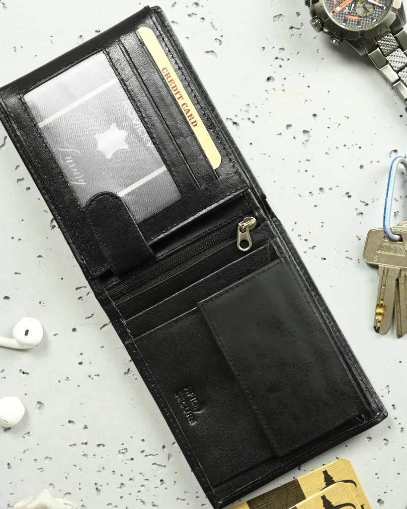 Portafoglio Uomo Pelle Grande con Zip e Portamonete | Elegante e Sicuro - 9