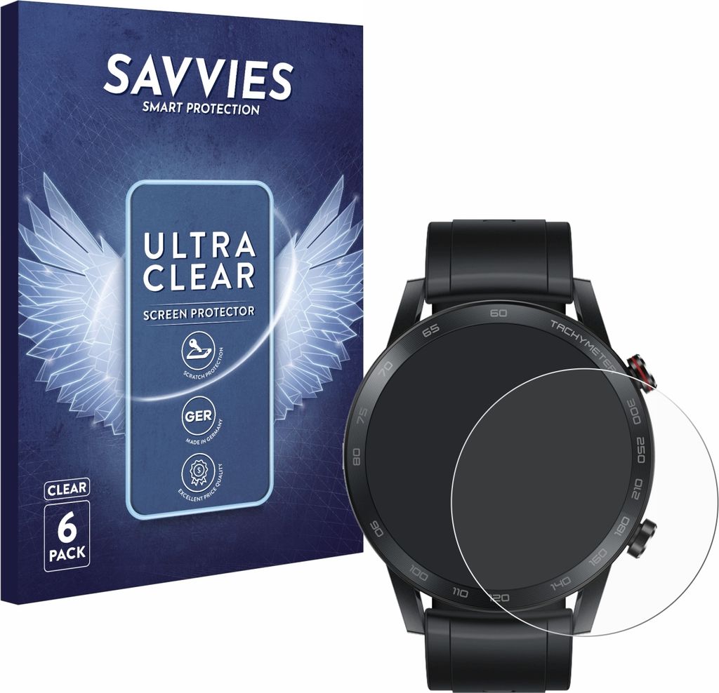 6x Für Honor Watch Magic 2 (46 mm) Schutzfolie Savvies Produktbild 