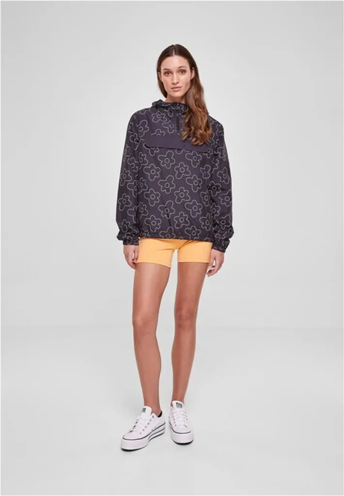 Urban Classics Donna AOP Pullover Jacket Blackflower - Taglia S - 5