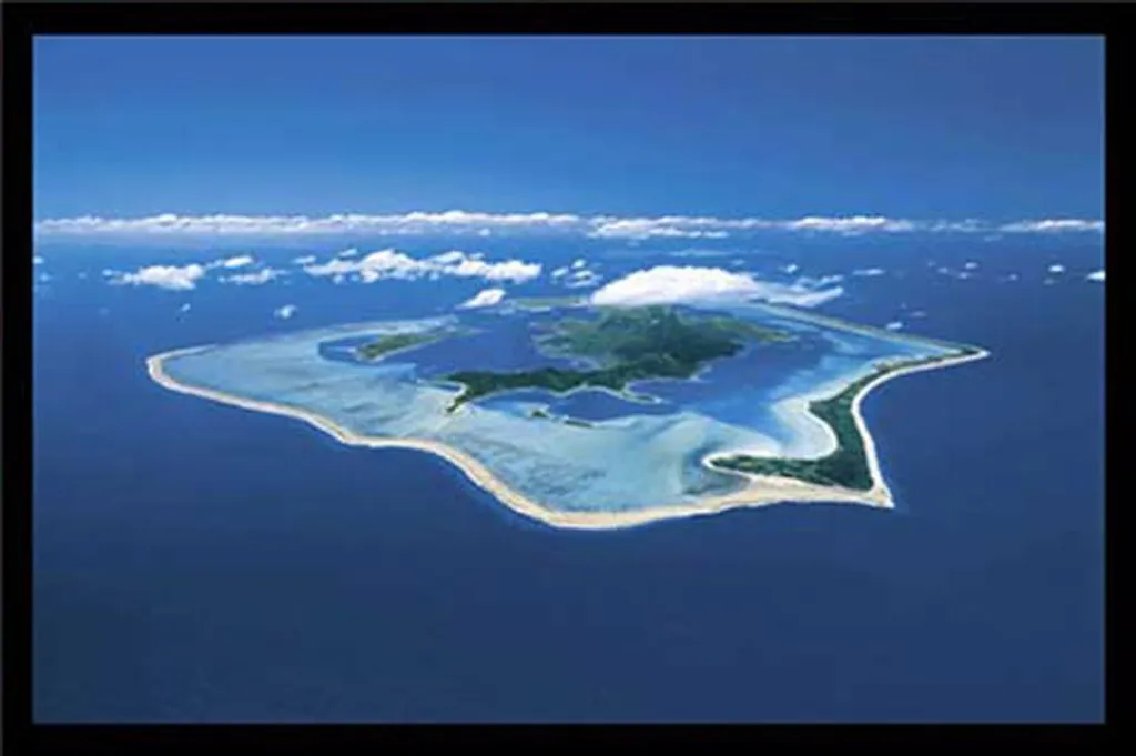 Grand Poster Plages Bora Bora et Supports en Bois Noir 92 cm Qualité Pro