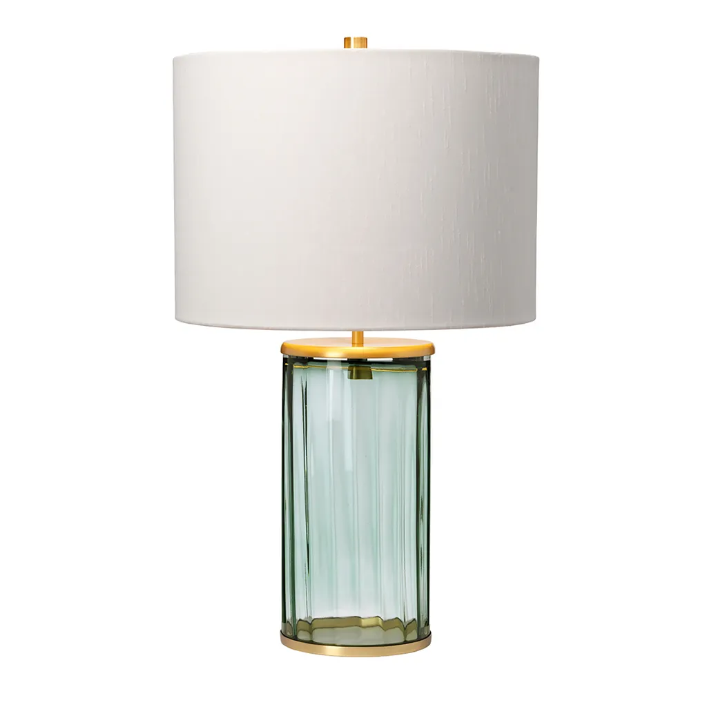 Lampe de bureau décorative laiton et vert pour salon ou coin lecture