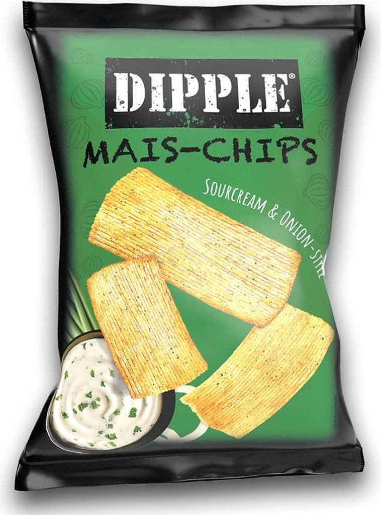 Dipple Mais-Chips Sour Cream & Onion 90 g Snacks Knabbern Image du produit 