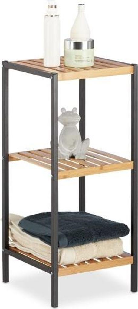 Regal aus Bambus und Stahl