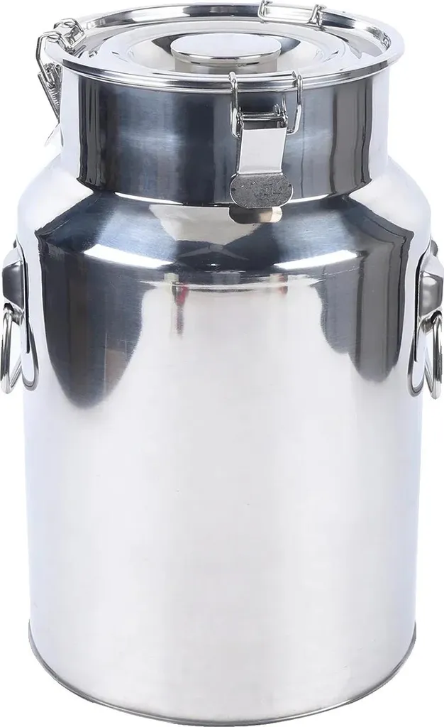Caraffa per il latte, capacità 18 litri, guarnizione in silicone a prova di perdite, argento