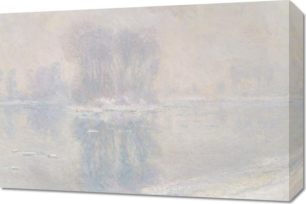 Bild 60x40cm Eisflächen, Monet Vintage für das Wohnzimmer