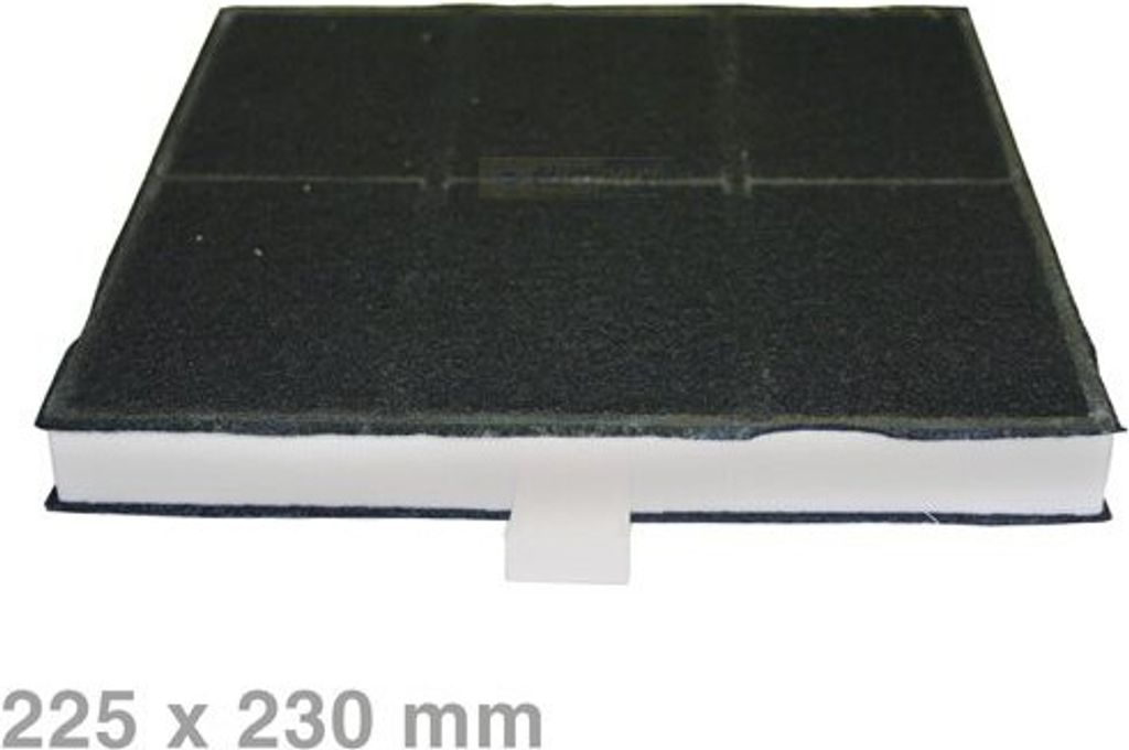 A carbon filter for a kitchen hood, shown in a studio shot.