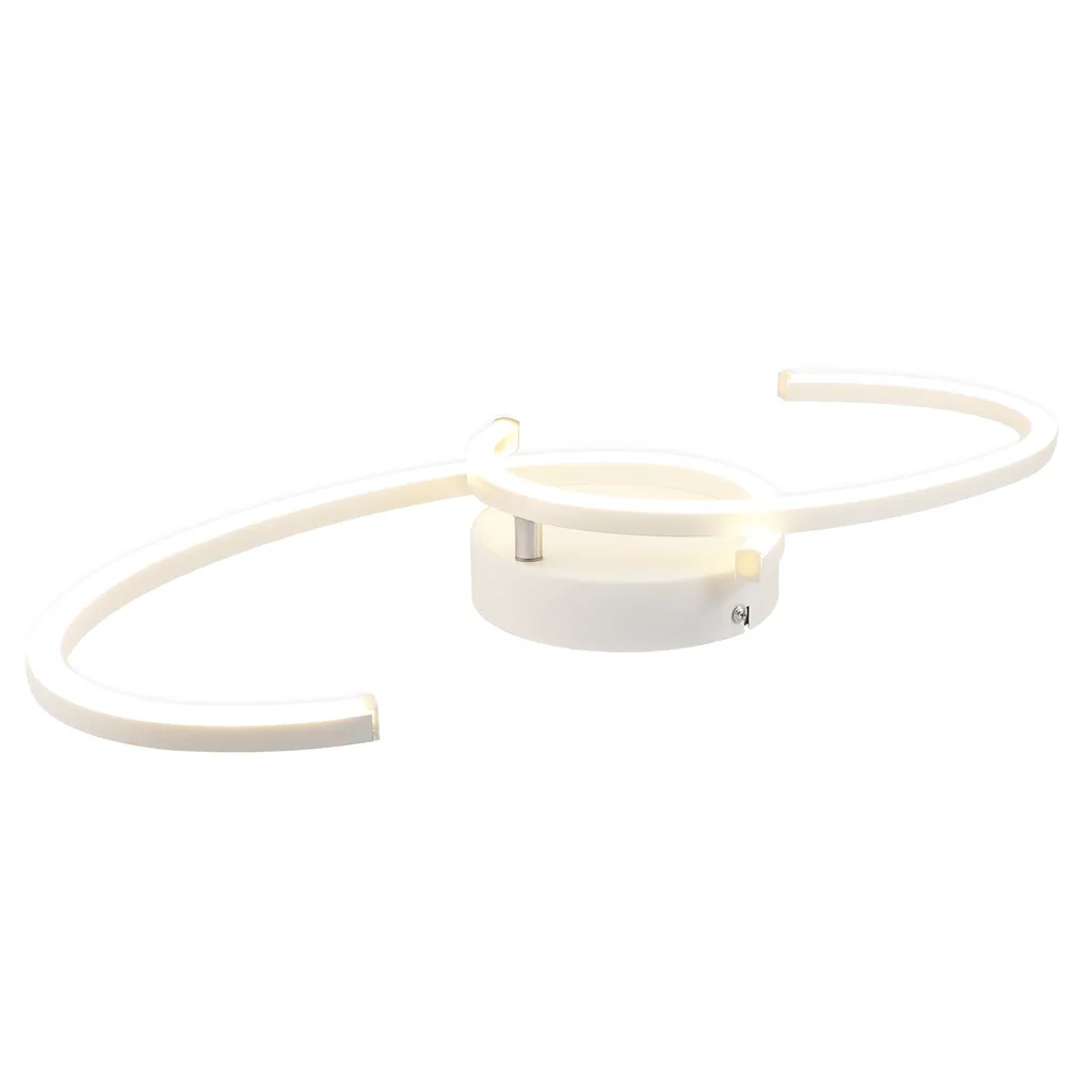 ZMH lampada da soffitto LED plafoniera cucina 24W lampada soggiorno design moderno lampada camera da letto 3000K bianco caldo lampada soggiorno cucina 330° ruotabile 2 anelli lampade da soffitto bianche per camera da letto sala da pranzo - 9