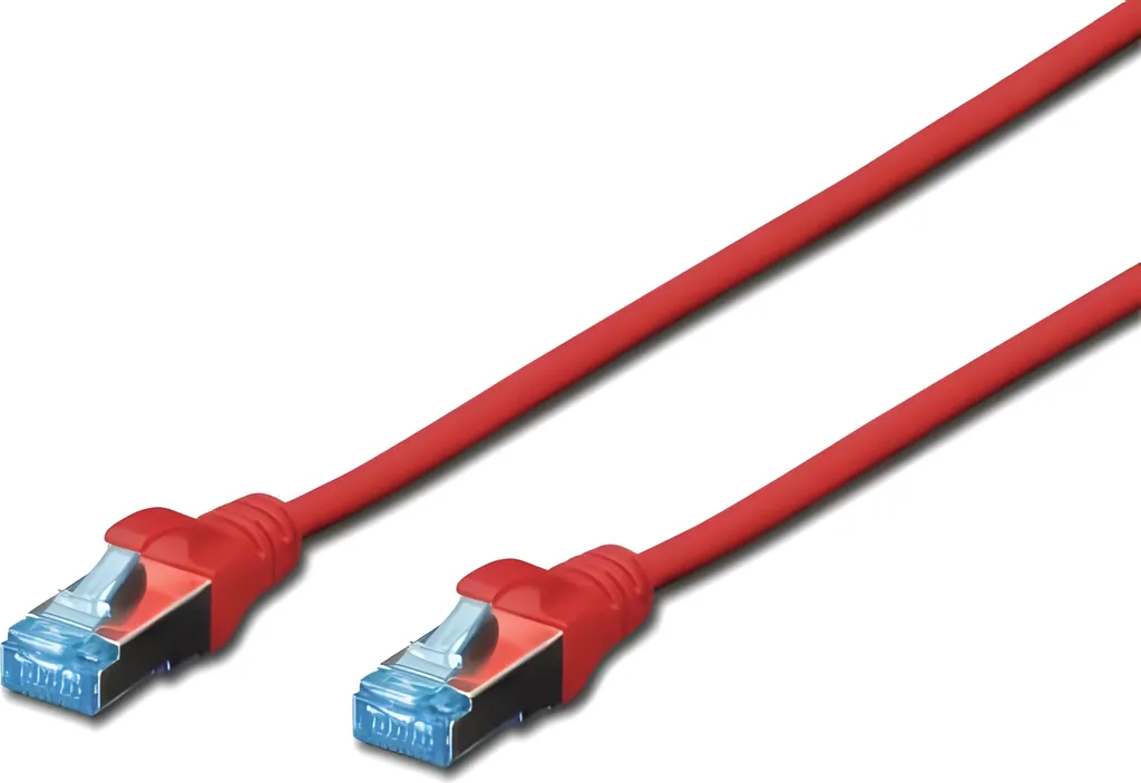 DIGITUS Cavo Rete Cat5e SF/UTP 2m Rosso - Soluzione Cablaggio Ufficio