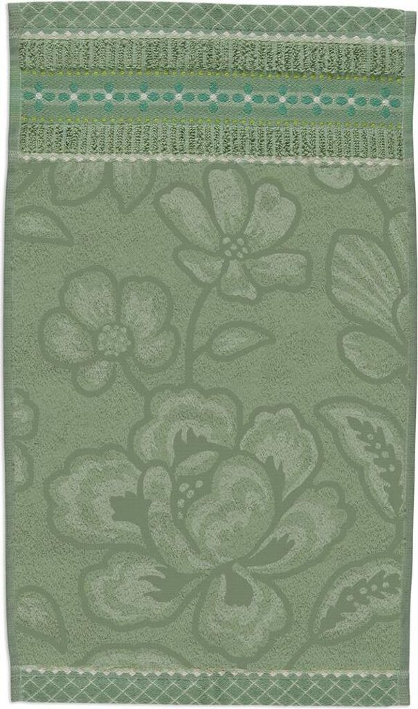 PIP STUDIO Jasmin Jaquard Gästehandtuch green 30x50cm (1 Stück) bh