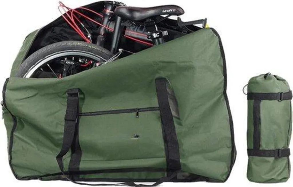 Sac de transport vélo 20 pouces vert : protégez votre voiture et vélo