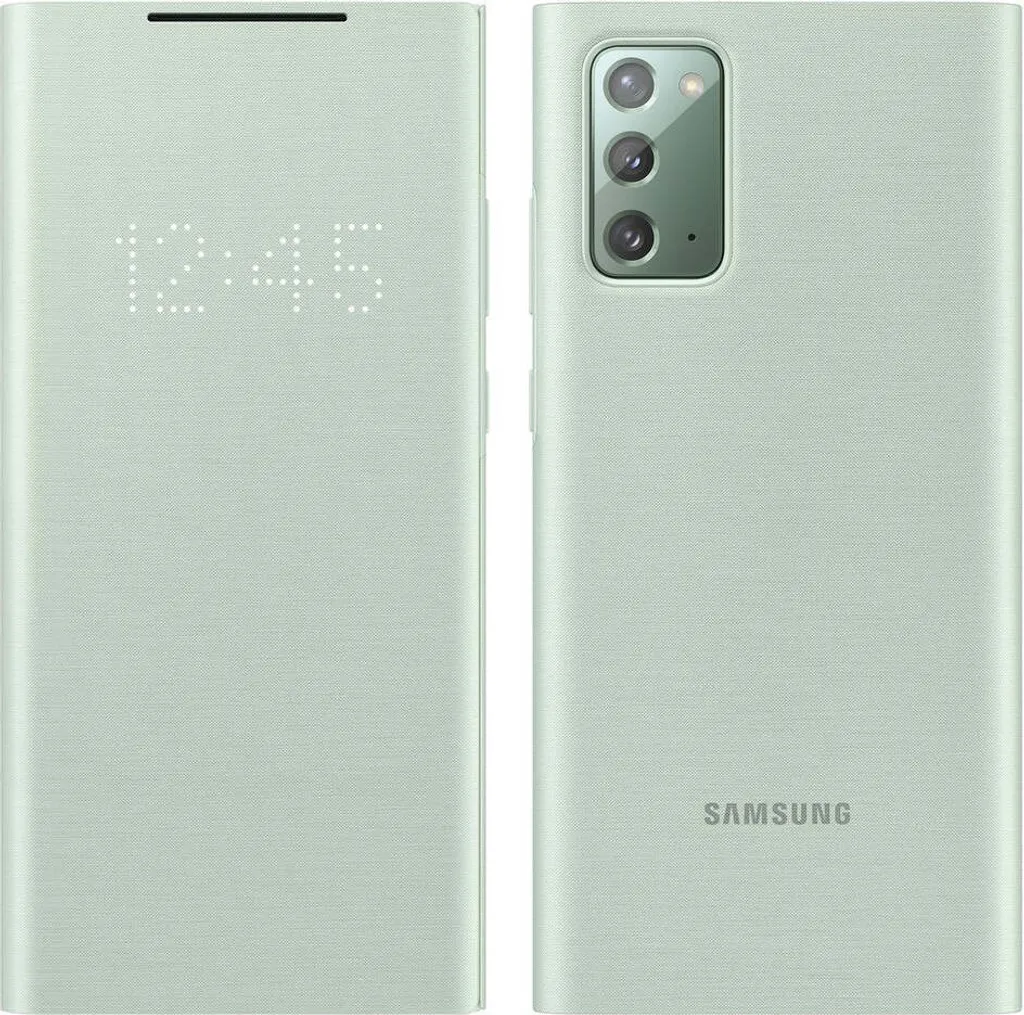 Étui à Rabat Interactif LED View Cover Vert pour Samsung Galaxy Note20 - 7