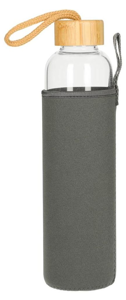 Skleněná láhev s obalem „Bamboo“ 0,75 l – Kvalitní láhev na Obrázek produktu 