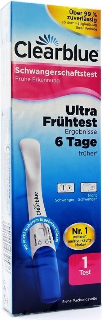 Clearblue Schwangerschaftstest frühe Erkennung 1 St Produktbild 