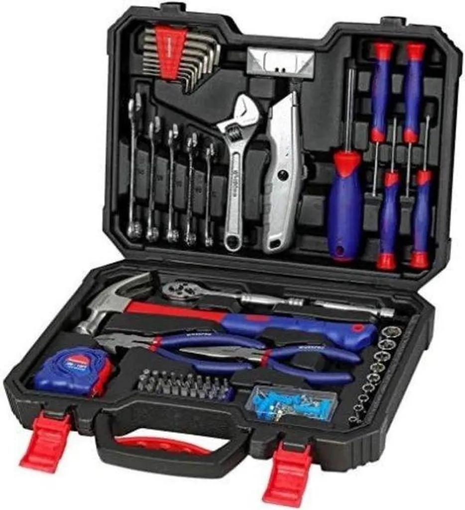 Malle de rangement outils montage rapide noir mat pour garage et atelier