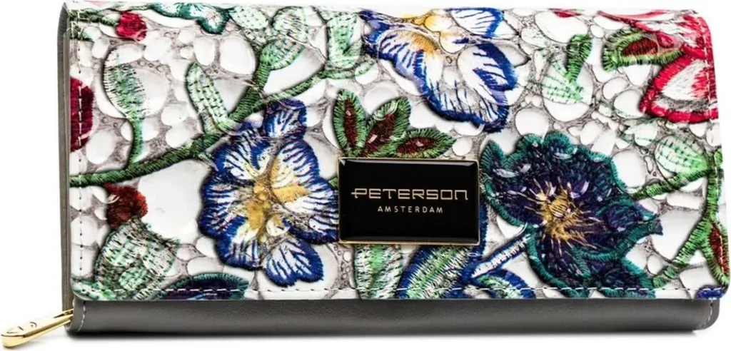 Portefeuille homme en cuir noir Peterson avec multiples rangements cartes