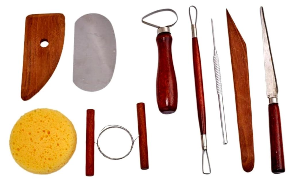 9-teiliges Werkzeugset für Töpferkunst und DIY-Tonskulpturen aus robustem Material