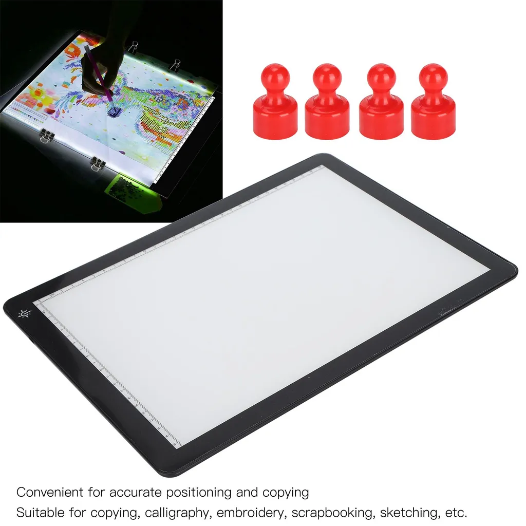 Tablette lumineuse pour décalquer et dessiner des graffitis USB réglable - 18