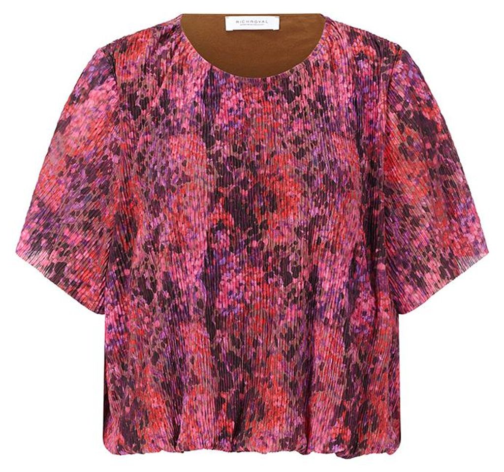 Rich & Royal Dot Print Crinkle T-Shirt mulberry M Produktbild 