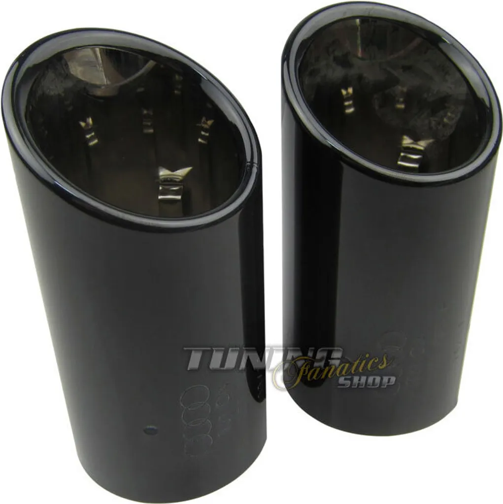 Embouts d'Échappement Noirs 67mm pour Seat et VW en Finition Sportive 2x