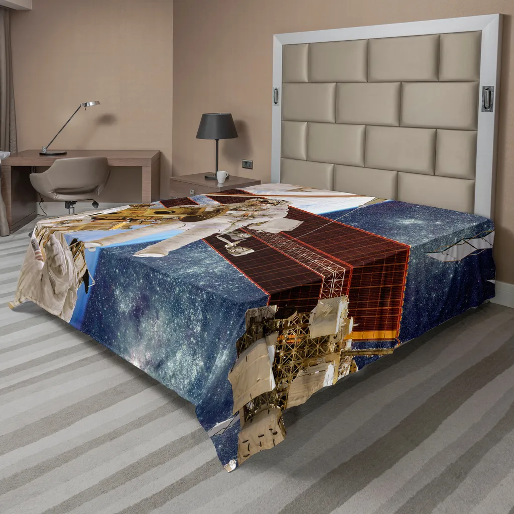 Drap de Lit Décoratif pour Chambre d'Adulte Design Espace 275x260cm
