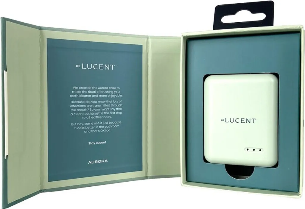 Be Lucent Aurora Mint Étui de Stérilisation pour Brosse à Dents UV