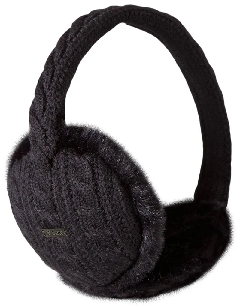 Cache-oreilles Femme Noir Monique BARTS - Accessoire Hiver Taille Unique