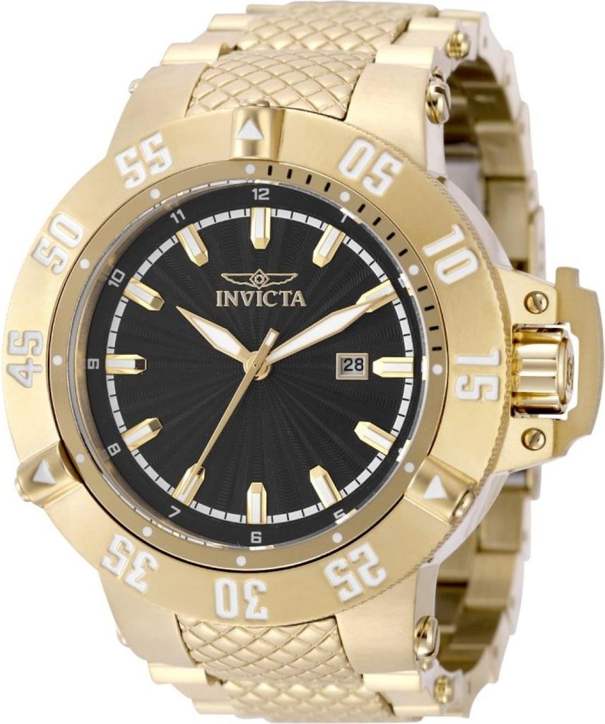 Invicta Subaqua- Noma III 50048 Herren uhr - Wasserdicht - Analog - Quarzuhrwerk - Edelstahl mit schwarzen zifferblat - 50mm