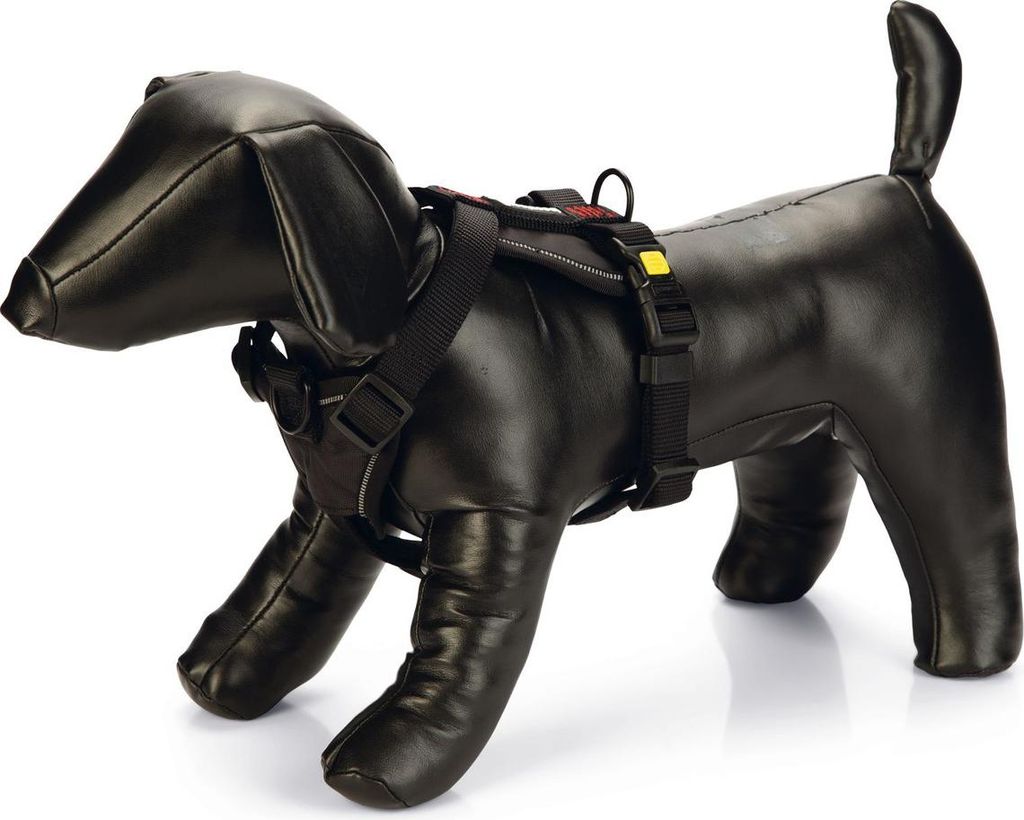 Beeztees Hunde Y-Geschirr Parinca Premium Nylon schwarz