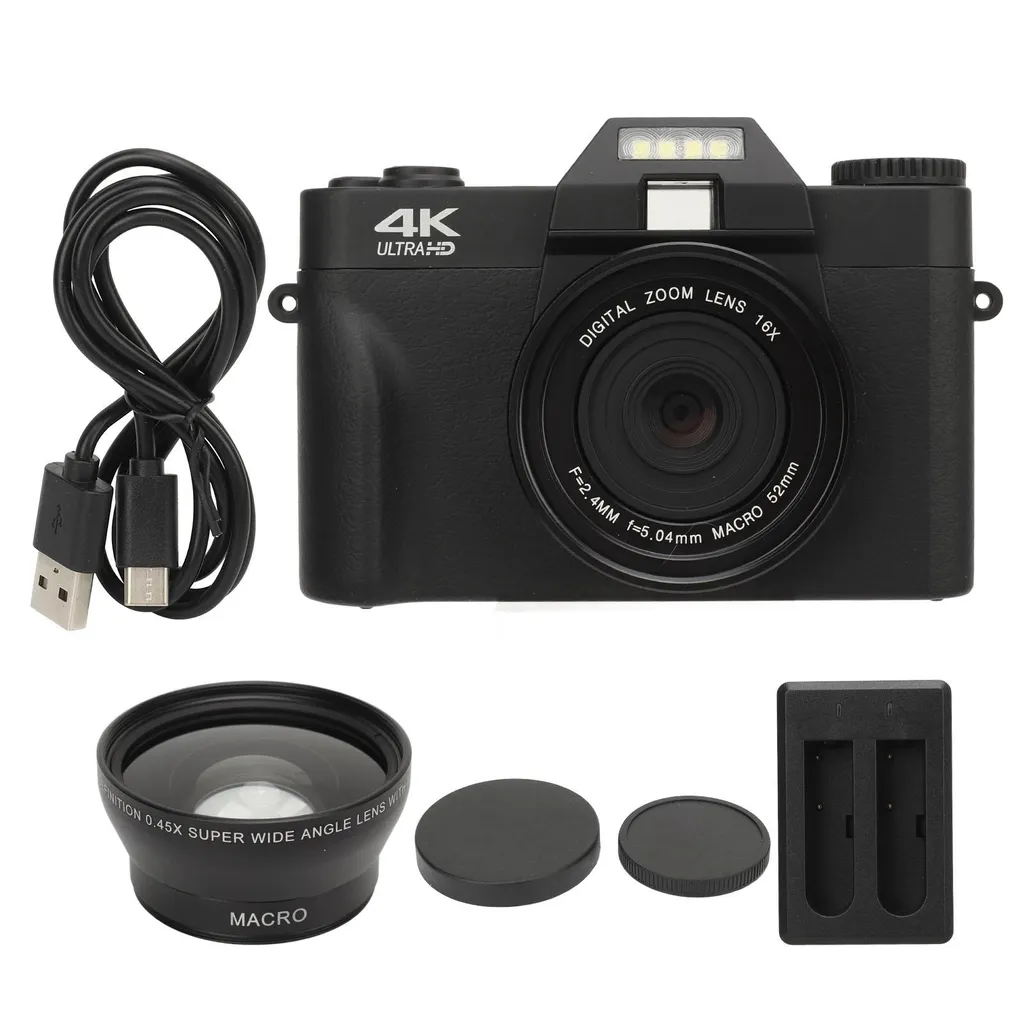 Vlogging Camera 4K 75MP - Autofocus e Zoom 16x per Content Creator - 1