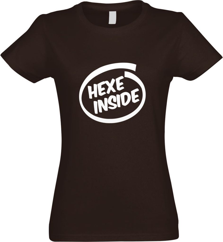 Kiwistar - T-Shirt tailliert - Damen - Chocolate - Hexe Inside - mit Motiv Bedruckt - Funshirt Design - Sport - Freizeit - Damen - XXL