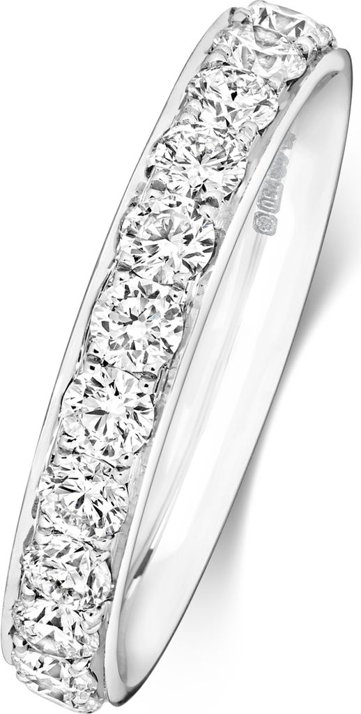 18 Karat (750) Weißgold Halb Eternity Diamant Produktbild 