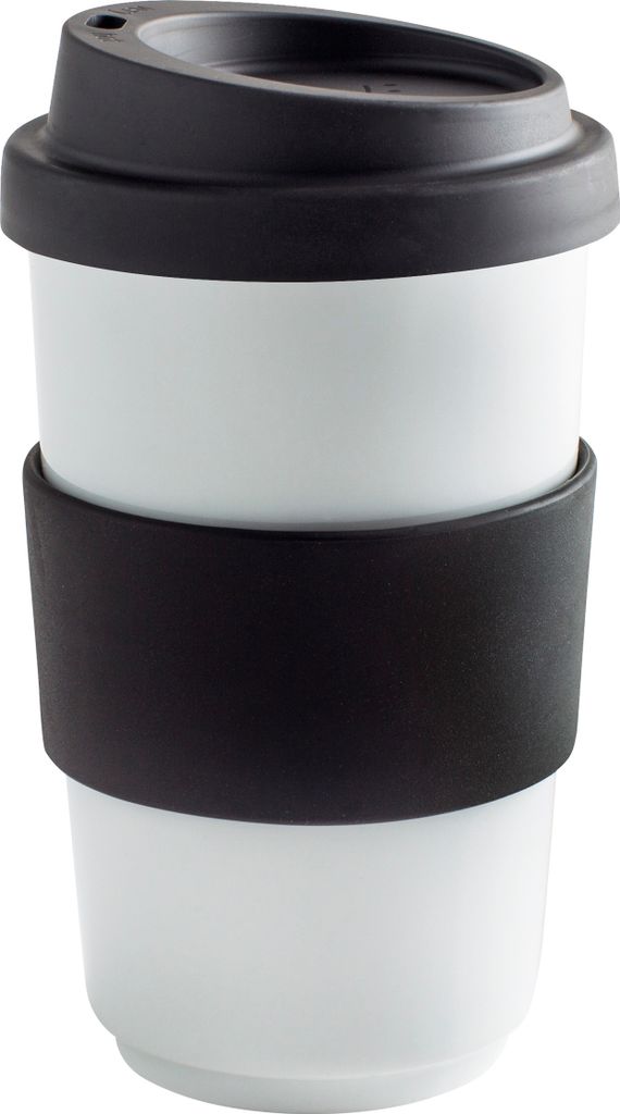 KAHLA Becher 0,40 l + Trinkdeckel + Banderole fillit pure Produktbild 