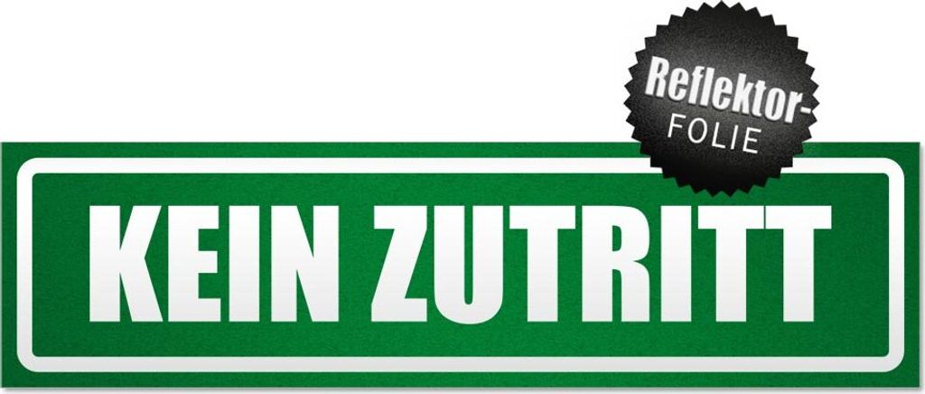 Kein Zutritt invertiert Magnetschild Schild magnetisch
