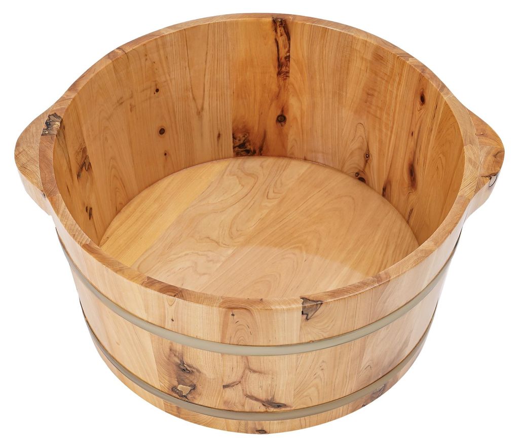 Dřevěná vana na nohy, akumulace tepla, ekologický design, Obrázek produktu 