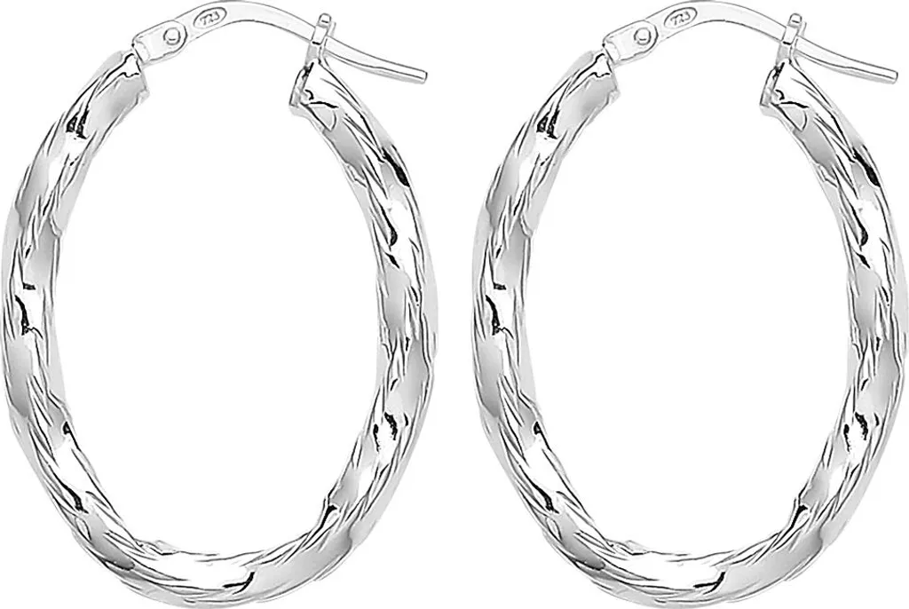 Créoles en argent 925 femme 28mm boucles d'oreilles rondes