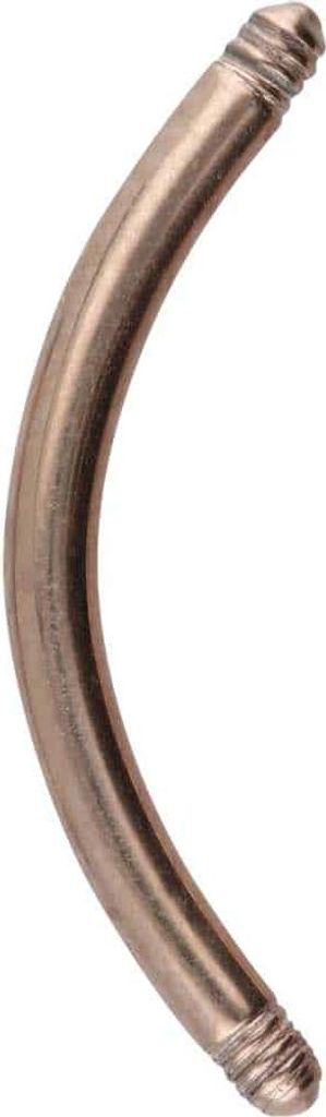 Bauchnabel-Piercing, Rook Piercing Chirurgenstahl Banane ohne Kugeln RoséGold Stablänge: 10mm | Stabstärke: 1,2mm