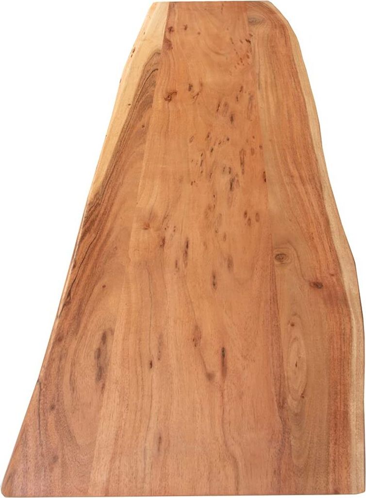 Tischplatte 140x40 cm Louisa, Holzplatte Akazienholz massiv + naturfarben + lackiert, Baumkanten-Platte für Heimwerker, Arbeitsplatten, Tische & F...