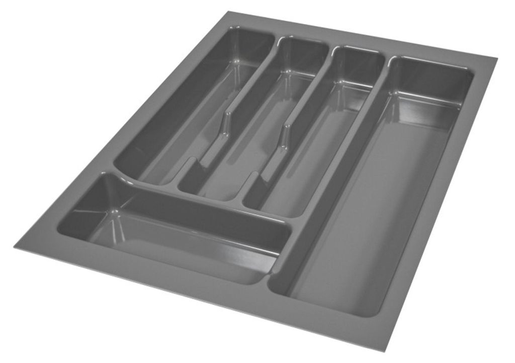 Besteckeinsatz Besteckkasten 40 cm Schubkasten grau Produktbild 