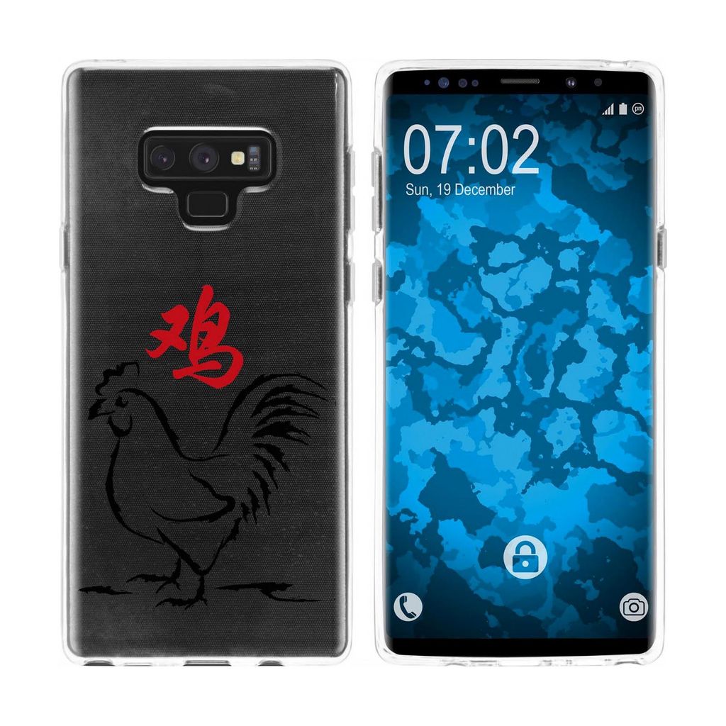 PhoneNatic Case kompatibel mit Samsung Galaxy Note 9 Silikon-Hülle Tierkreis Chinesisch M10