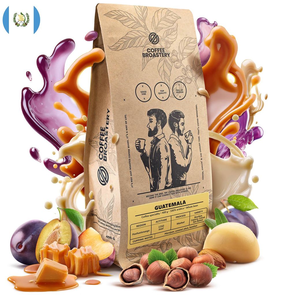 Coffee Broastery - Kaffeebohnen Guatemala Peña Roja Spezialitätenkaffee 400g - Frisch Geröstet - 100% Arabica - Marzipan, Karamell - Ganze Bohnen