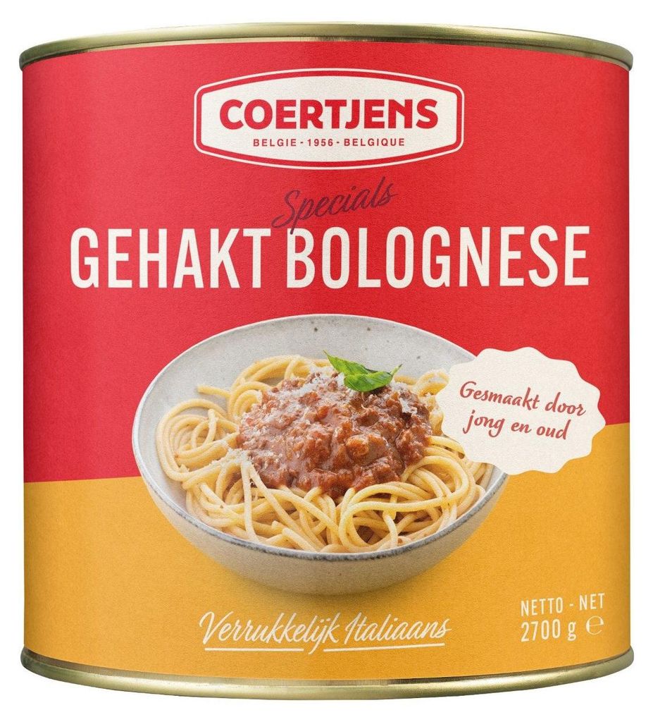 Coertjens Gehakt Bolognese 28% Rindfleisch, 2700 g – Frisches Hackfleisch für Bolognese-Sauce